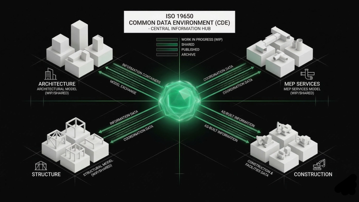 Estructura de un Entorno de Datos Común (CDE) alineado con los principios de la ISO 19650