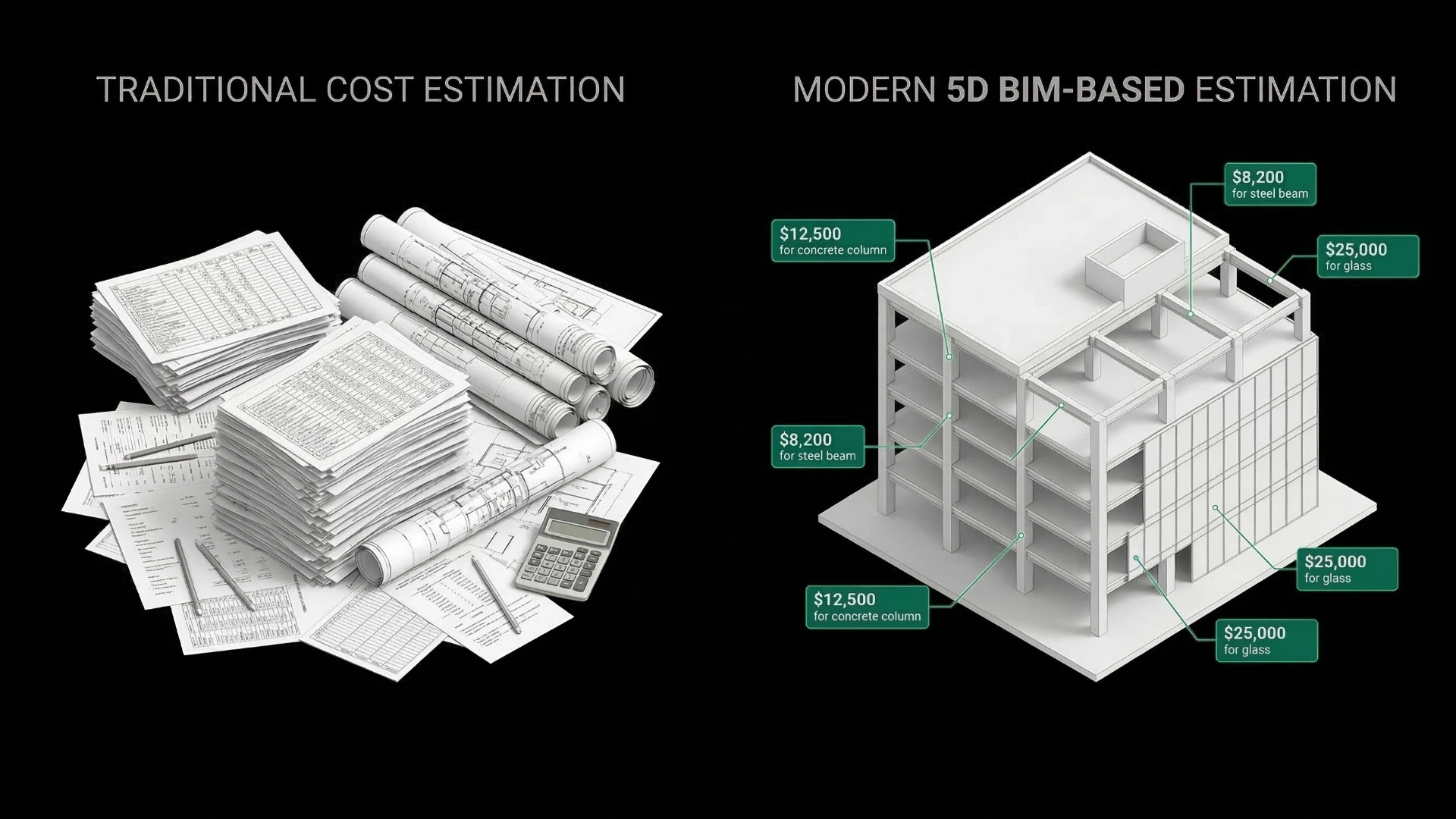 Estimación de costos tradicional vs. integración BIM 5D