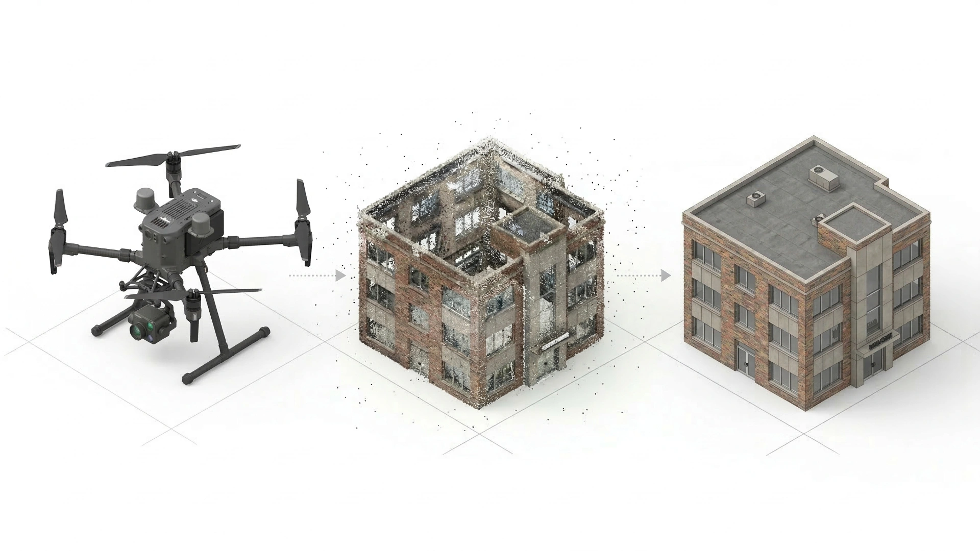 Flujo de trabajo completo: del dron y fotogrametría al modelo BIM paramétrico